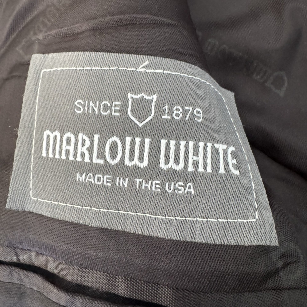 Marlow White Officer ASU Coat Men 38L Blue Army Uniform Dress Jacket Gold Button - Picture 11 of 15